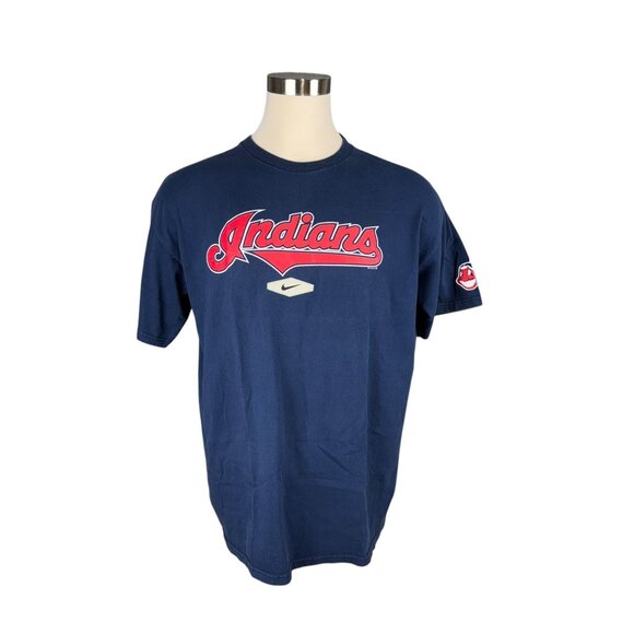 Nike 2006 Cleveland Indians MLB Navy Blue Graphic T-Shirt Mens XL - Picture 2 of 10